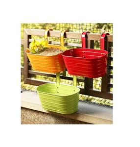 Pot de plante en métal et pot suspendu de forme ronde de couleur personnalisée à bas prix pour la vente chaude à bas prix - Product Image 2