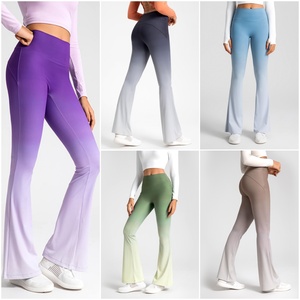Leggings Scrunch Butt para mujer, conjunto de sujetador deportivo con estampado negro, leggings de yoga de secado rápido sin costuras con efecto Tie Dye para mujer - Product Image 6
