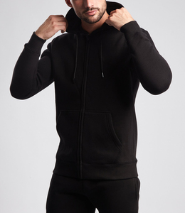 Conjunto de chaqueta de forro polar para hombre, chándales de algodón ajustados, 2 piezas, logotipo personalizado en blanco - Product Image 2