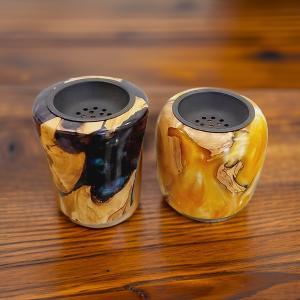 Brûleur Bakhoor acrylique en bois fait à la main ArtisanVibe décoration de la maison porte-encens en résine arabe Mubkhar pour usage aromatique - Product Image 6