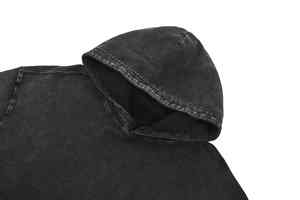 เสื้อฮู้ดซักกรดแบบวินเทจผ้าฝรั่งเศสเทอร์รี่มีฮู้ดโอเวอร์ไซส์ - Product Image 4