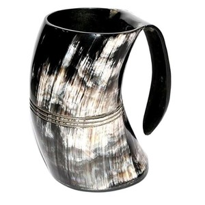 Tazas indias de cuerno de búfalo de la mejor calidad, cuernos para beber, taza de cuerno vikingo DE LA India, jarra para fiesta de club, jarra de cerveza y vaso de cristal - Product Image 3