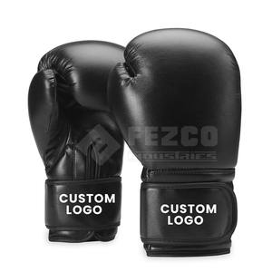 Gants de boxe d'entraînement professionnel matériau en cuir fermeture crochet et boucle évacuant l'humidité personnalisable pour la vente en gros - Product Image 1