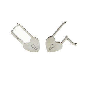 Pendientes de botón con forma de corazón y diseño de animal único, con broche de seguridad para mujeres y niñas, nueva joyería de aleación de zinc, idea de regalo. - Product Image 6