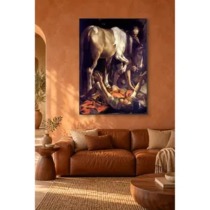 Fida Caravaggio La conversion de Saul (Saul tombé à bascule sous le cheval) Impression sur toile - Product Image 1