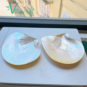 GRANDE TAILLE Assiette en nacre jaune naturelle Assiette faite à la main vietnamienne Assiette parfaite servant du Caviar cher Taille 15-17cm - Product Image 5