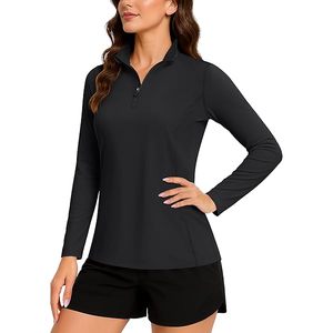 Camisas de Golf para Mujer, Protección Solar, Manga Larga, Secado Rápido, Cierre de 1/4, Ligeras, Estilo Vintage, 100% Algodón - Product Image 2