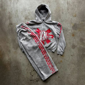Sudadera con capucha deportiva de entrenamiento cómoda de alta calidad para hombre con pantalones de chándal para correr chándal de ajuste perfecto - Product Image 3