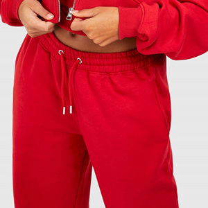 Joggers gris à jambes larges pour femmes, pantalons de survêtement en polaire éponge doux au toucher, pantalons et pantalons pour femmes, design unique - Product Image 3