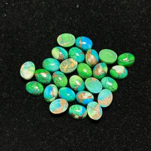 AAA + พลอยสีเขียวขุ่นแบบหลวมผลิตจากทองแดงนกยูงคิงแมนพลอยสีเขียวตามสั่งขนาดมาตรฐาน - Product Image 1