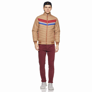 Veste d'hiver matelassée pour homme, tendance, respirante, imperméable, écologique, design 2025, col montant en toile, logo sur le devant - Product Image 4