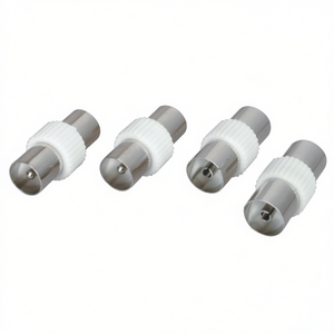 Ensemble d'adaptateurs de connecteurs d'antenne PP0596 pour câble coaxial argenté et blanc pour adaptateurs et connecteurs - Product Image 2
