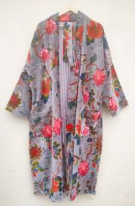 Robe de maison unisexe de luxe en velours, veste bohème avec doublure en coton indien, classique, élégante, sexy, cadeau pour adultes, été - Product Image 4