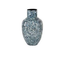 Vase à fleurs de salon de taille M en émail blanc, design Art Déco, pour la décoration de la maison et des hôtels, finition brillante et polie