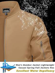 Blouson aviateur léger personnalisé pour hommes pour le printemps et l'automne Manteau zippé avec poche en fourrure de mouton Veste OEM de grande taille pour l'hiver - Product Image 3