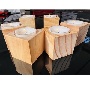 Bougeoirs en bois Bougeoirs durables fabriqués à la main - Product Image 1