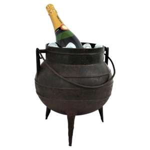 Seau à glace décoratif en cuivre avec détails martelés rustiques et conçu pour ajouter une touche de sophistication à toute installation de bar - Product Image 5