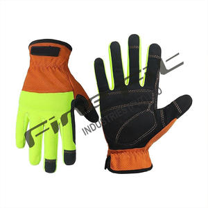 Durable Leather Mechanic <b>Gloves</b> Breathable Cotton Oil Resistant Safety Reinforced <b>Finger</b> Custom Logo Protective <b>Gloves</b> - Product Image 5