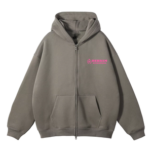 OEM High Quality <b>French</b> Cotton Fleece Unisex Zipper Hoodie Solid Breathable Quick Dry Regular Fit Sweatshirt Winter - Product Image 5