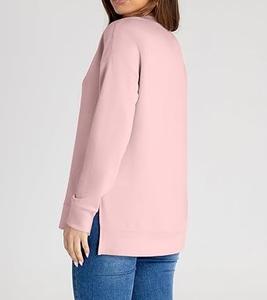 Conjuntos de Ropa Urbana Unisex de Invierno 2026, Color Rosa Liso, 100% Algodón, Felpa, Ecológica, Transpirable, de Primera Calidad - Product Image 4