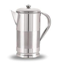 เหยือกน้ำสแตนเลสทนทานพร้อมดีไซน์ตามหลักสรีรศาสตร์สำหรับใช้ในบ้านและใช้งานกลางแจ้ง - Product Image 1