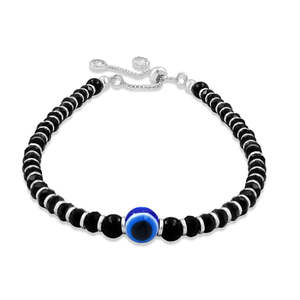 กำไลข้อมือ Fine Charm Evil Eye Nazariya สำหรับผู้หญิง-เงิน 925 โดย Zarkan - Product Image 1