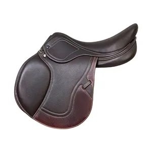 Leather jumping saddle leather horse english saddle
