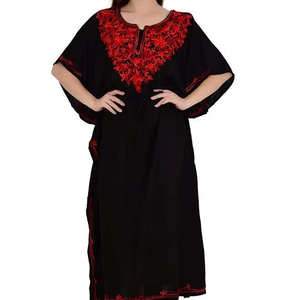 KAFTAN LARGO DE ALGODÓN ESTILO INDIO LIMONO LARGO BREEZY BOHEMIAN COLOR SÓLIDO KAFTAN BEACH WEAR CASUAL KIMONO - Product Image 1