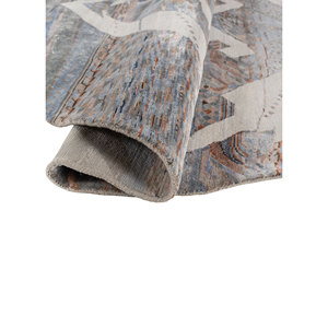 Tapis en laine et soie de bambou noué à la main Manchaha Les-2734 bleu pour usage domestique - Product Image 2