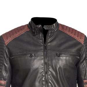 Vêtements pour hommes Veste en cuir à la mode décontractée Meilleure vente Veste en cuir pur pour moto pour vêtements de ville - Product Image 5