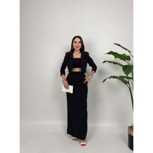 Ensemble 3 pièces 1020 avec jupes décorées de boutons - Product Image 1