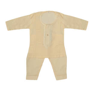 Shalwar Kameez brodé pour nouveau-nés garçons - Fawn - Product Image 3