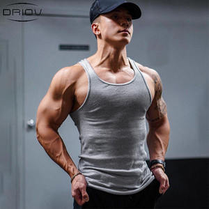 Débardeur musculaire sans manches en coton tricoté de haute qualité, 100 % coton, poids lourd 240g, écologique, décontracté, avec options personnalisées pour hommes - Product Image 1