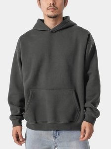 Sweat à capuche personnalisé de luxe pour homme, de haute qualité, 100 % coton, doublure polaire, col surdimensionné, imprimé floqué - Product Image 3