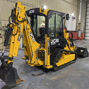 Chargeuse compacte JCB 1CXT d'occasion, capacité de charge nominale de 9 tonnes, moteur Caterpillar, puissance de 75 kW, avec pelle avant et arrière - Product Image 1