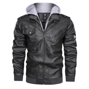 Veste de Moto en Cuir Véritable Noir Élégant pour Homme d'Hiver Qualité Premium Vente en Gros Personnalisé OEM Fabriqué par AMK - Product Image 3