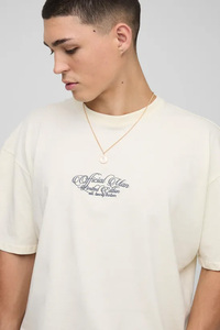 เสื้อยืดโอเวอร์ไซส์ผู้ชาย สกรีนลาย สไตล์ไฮสตรีท ผ้าฝ้าย 100% 250GSM ย้อมเส้นด้าย คุณภาพเย็บระดับพรีเมียม รับผลิตตามสั่ง ขายส่งจำนวนมาก - Product Image 3