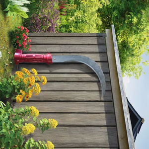 Coupe-herbe manuel, faucille à main, lame en acier inoxydable de 13 pouces pour l'agriculture, outil agricole, 150g léger, manche rouge - Product Image 1