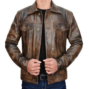 Chaquetas de Cuero Hechas a Medida al Por Mayor, Mejor Precio, Transpirables, Talla Grande, Chaqueta de Hombre con Logotipo Único, Chaqueta de Cuero para Hombre - Product Image 1