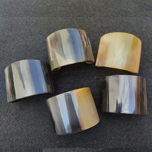 Bracelet en corne forme ronde bracelets de manchette en corne de buffle ou de boeuf naturels bijoux de mode de qualité supérieure bracelet en corne - Product Image 3
