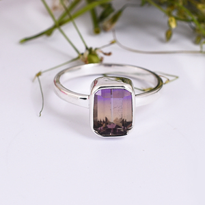 Bague en argent Sterling 925, amétrine carrée, conception de bijoux faits à la main, belle bague Design, vente en gros, fabricant de bijoux - Product Image 5
