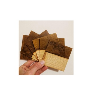 Dessous de verre de table en résine époxy en bois de décoration pour dessous de verre pour boisson pour produit de Offre Spéciale de couleur verte - Product Image 2