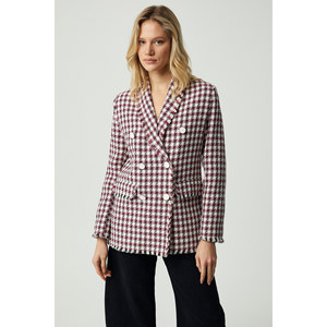 Veste pour femme GRIMELANGE MERAN, col long, manches longues, détail boutonné, veste en tweed - Product Image 6