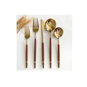 Juego de cubiertos de cena de gran oferta de 5 con cobre antiguo de acero inoxidable juegos de cubiertos de Metal de tamaño personalizado para restaurante - Product Image 4