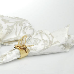 Fantastique porte-anneau de serviette en métal argenté pour la fête de mariage hôtel et maison Table à manger décoratif Serviette boucle accessoire - Product Image 3