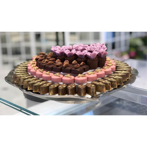 Último diseño Tazón para servir dulces de chocolate de mesa Tazón de chocolate de aluminio plateado de calidad superior para ocasiones especiales - Product Image 1