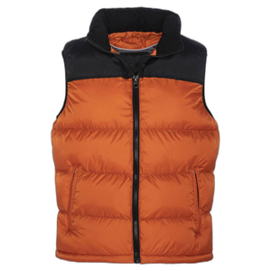 Vente en gros, veste polaire chaude et épaisse à fermeture éclair pour l'hiver, vêtements d'extérieur à bulles à capuche matelassés, vestes sans manches pour hommes - Product Image 4