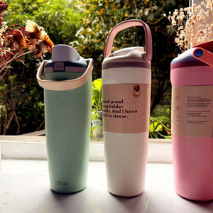 30oz 40oz RTS Stock Double Wall Stainless Steel Vacuum Water <strong>Bottle</strong> <strong>with</strong> Handle Insulated <strong>Metal</strong> for Back to School - Product Image 1