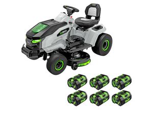 Cortacésped Eléctrico Power+ Original, Nuevo, con Plataforma de Corte de 42 Pulgadas, Inalámbrico, Incluye 6 Baterías de 56V 6.0Ah, Modelo TR4204, con Garantía - Product Image 1
