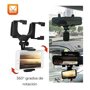 Support de téléphone portable pour rétroviseur de voiture 360° - Couleurs assorties - Product Image 1
